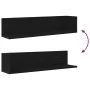 Wall shelves 2 units engineered wood black 75x16.5x16.5 cm by , Shelves and shelves - Ref: Foro24-860032, Price: 30,99 €, Dis...