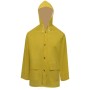 Chubasquero impermeable reforzado con capucha 2 pzas M amarillo de , Trajes impermeables - Ref: Foro24-130776, Precio: 24,96 ...