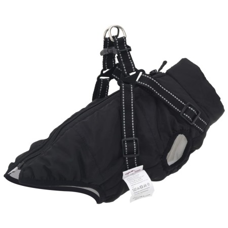 Hundemantel mit wasserdichtem reflektierendem Geschirr, Größe S, Schwarz. von , Kleidung für Hunde - Ref: Foro24-4019907, Pre...