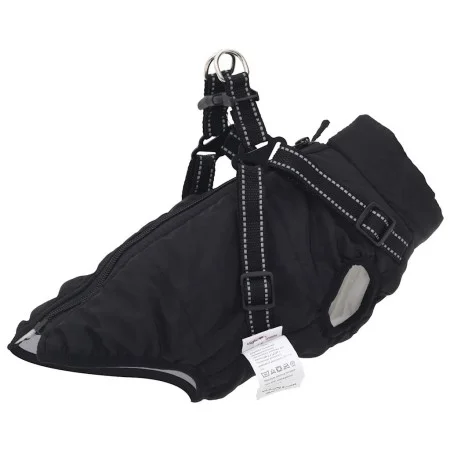 Abrigo para perro con arnés impermeable reflectante 2XL negro de , Ropa para perros - Ref: Foro24-4019911, Precio: 21,86 €, D...