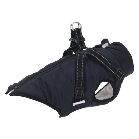Abrigo perro con arnés impermeable reflectante S azul marino de , Ropa para perros - Ref: Foro24-4019913, Precio: 19,60 €, De...