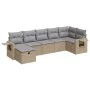 Garden set with 7 pieces of sofas and beige synthetic rattan cushions. by , Garden sets - Ref: Foro24-3325505, Price: 475,76 ...