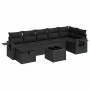 Garden sofa set with 8 pieces of black synthetic rattan and cushions. by , Garden sets - Ref: Foro24-3325511, Price: 536,93 €...
