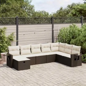 Set of 8-piece garden sofas and brown synthetic rattan cushions by , Garden sets - Ref: Foro24-3325539, Price: 500,82 €, Disc...