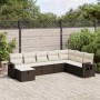 Set aus 8-teiligen Gartensofas und Kissen aus braunem Kunst-Rattan. von , Gartensets - Ref: Foro24-3325539, Preis: 491,56 €, ...
