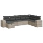 Garden sofa set 8 pieces and gray synthetic rattan cushions by , Garden sets - Ref: Foro24-3325738, Price: 550,30 €, Discount: %