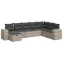 Gartensofa-Set, 8-teilig, mit grauen Kissen aus synthetischem Rattan von , Gartensets - Ref: Foro24-3325738, Preis: 570,08 €,...