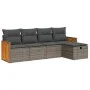 Garden sofa set with 5-piece synthetic rattan gray cushions by , Garden sets - Ref: Foro24-3326015, Price: 324,85 €, Discount: %