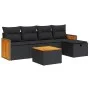 Set de sofás de jardín 6 piezas y cojines ratán sintético negro de , Conjuntos de jardín - Ref: Foro24-3326017, Precio: 360,2...