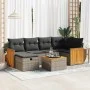 7-piece garden sofa set with gray synthetic rattan cushions by , Garden sets - Ref: Foro24-3326036, Price: 436,56 €, Discount: %