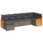 7-piece garden sofa set with gray synthetic rattan cushions by , Garden sets - Ref: Foro24-3326043, Price: 448,91 €, Discount: %