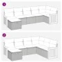 7-piece garden sofa set with gray synthetic rattan cushions by , Garden sets - Ref: Foro24-3326043, Price: 451,56 €, Discount: %