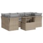 Garden set with 7 pieces of sofas and beige synthetic rattan cushions. by , Garden sets - Ref: Foro24-3326110, Price: 522,27 ...