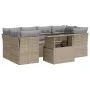 Garden set with 7 pieces of sofas and beige synthetic rattan cushions. by , Garden sets - Ref: Foro24-3326110, Price: 504,21 ...