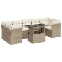 Gartensofa-Set und Kissen, 8-teilig, aus synthetischem Rattan in Beige. von , Gartensets - Ref: Foro24-3326119, Preis: 576,57...