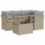 Gartensofa-Set mit 5-teiligen Kissen aus synthetischem Rattan in Beige. von , Gartensets - Ref: Foro24-3326150, Preis: 381,07...