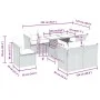 Garden sofa set 9 pieces and brown synthetic rattan cushions by , Garden sets - Ref: Foro24-3326184, Price: 658,13 €, Discoun...