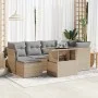 Gartensofagarnitur 7-teilig mit Kissen aus synthetischem Rattan in Beige. von , Gartensets - Ref: Foro24-3326190, Preis: 481,...