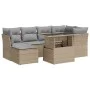 Garden set with 7 pieces of sofas and beige synthetic rattan cushions. by , Garden sets - Ref: Foro24-3326190, Price: 481,54 ...
