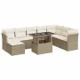 Gartensofa-Set mit 9-teiligen Kissen aus synthetischem Rattan in Beige. von , Gartensets - Ref: Foro24-3326209, Preis: 647,98...