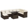 Garden sofa set 9 pieces and brown synthetic rattan cushions by , Garden sets - Ref: Foro24-3326214, Price: 619,17 €, Discoun...