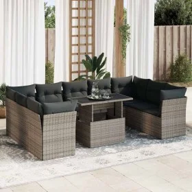 Garden sofa set with 10 pieces of synthetic gray rattan cushions by , Garden sets - Ref: Foro24-3326221, Price: 635,77 €, Dis...