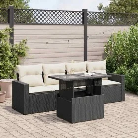Gartenmöbel-Set 5-teilig mit schwarzen Polstern aus synthetischem Rattan von , Gartensets - Ref: Foro24-3326237, Preis: 349,6...