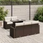 Set of 6 garden sofas and brown synthetic rattan cushions by , Garden sets - Ref: Foro24-3326254, Price: 492,68 €, Discount: %