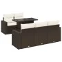Set of 6 garden sofas and brown synthetic rattan cushions by , Garden sets - Ref: Foro24-3326254, Price: 492,68 €, Discount: %