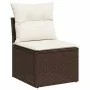 Set of 6 garden sofas and brown synthetic rattan cushions by , Garden sets - Ref: Foro24-3326254, Price: 492,68 €, Discount: %