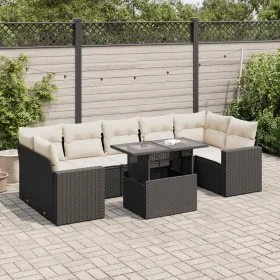 Gartensofa-Set und Kissen, 8-teilig, aus schwarzem Kunststoff-Rattan. von , Gartensets - Ref: Foro24-3326277, Preis: 537,81 €...