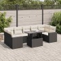 Set de sofás de jardín y cojines 8 piezas ratán sintético negro de , Conjuntos de jardín - Ref: Foro24-3326277, Precio: 536,4...