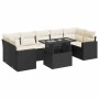 Set de sofás de jardín y cojines 8 piezas ratán sintético negro de , Conjuntos de jardín - Ref: Foro24-3326277, Precio: 536,4...