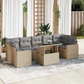 Gartensofa-Set und Kissen, 8-teilig, aus synthetischem Rattan in Beige. von , Gartensets - Ref: Foro24-3326280, Preis: 598,78...