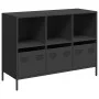 Kaltgewalzter schwarzer Stahlschrank 101,5x39x73,5 cm von , Sideboards - Ref: Foro24-851364, Preis: 158,78 €, Rabatt: %