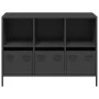 Kaltgewalzter schwarzer Stahlschrank 101,5x39x73,5 cm von , Sideboards - Ref: Foro24-851364, Preis: 158,78 €, Rabatt: %