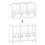 Kaltgewalzter schwarzer Stahlschrank 101,5x39x73,5 cm von , Sideboards - Ref: Foro24-851364, Preis: 158,78 €, Rabatt: %