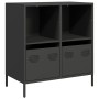 Aparador de acero laminado en frío negro 68x39x73,5 cm de , Aparadores - Ref: Foro24-851358, Precio: 83,51 €