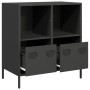 Aparador de acero laminado en frío negro 68x39x73,5 cm de , Aparadores - Ref: Foro24-851358, Precio: 83,51 €