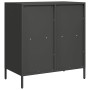 Aparador de acero laminado en frío negro 68x39x73,5 cm de , Aparadores - Ref: Foro24-851358, Precio: 83,51 €