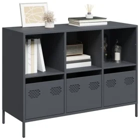 Kaltgewalzter Stahlschrank in Anthrazitgrau 101,5x39x73,5 cm von , Sideboards - Ref: Foro24-851366, Preis: 168,71 €, Rabatt: %