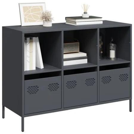 Kaltgewalzter Stahlschrank in Anthrazitgrau 101,5x39x73,5 cm von , Sideboards - Ref: Foro24-851366, Preis: 168,71 €, Rabatt: %