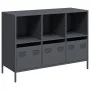 Kaltgewalzter Stahlschrank in Anthrazitgrau 101,5x39x73,5 cm von , Sideboards - Ref: Foro24-851366, Preis: 168,71 €, Rabatt: %
