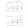 Cold-rolled anthracite gray laminated steel sideboard 101.5x39x73.5 cm by , Sideboards - Ref: Foro24-851366, Price: 168,71 €,...