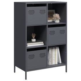Anrichte aus anthrazitgrauem Stahl 68x39x103,5 cm von , Sideboards - Ref: Foro24-851408, Preis: 120,47 €, Rabatt: %
