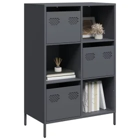 Anrichte aus anthrazitgrauem Stahl 68x39x103,5 cm von , Sideboards - Ref: Foro24-851408, Preis: 119,38 €, Rabatt: %