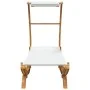 Sun lounger with cream curved solid wood canopy 100x190x134 cm by vidaXL, Outdoor beds - Ref: Foro24-313943, Price: 183,64 €,...