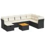Garden sofa set with 9-piece black synthetic rattan cushions by , Garden sets - Ref: Foro24-3325773, Price: 506,55 €, Discoun...