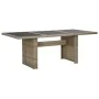 Dining table garden glass and brown PE rattan 200x100x74 cm by vidaXL, Garden tables - Ref: Foro24-310141, Price: 185,02 €, D...
