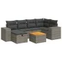 7-piece garden sofa set with gray synthetic rattan cushions by , Garden sets - Ref: Foro24-3325875, Price: 440,90 €, Discount: %